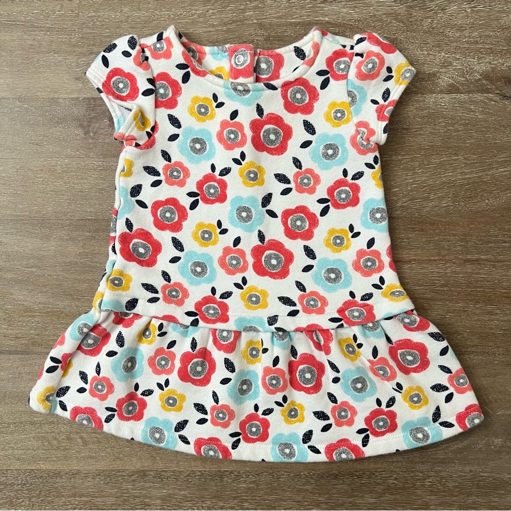 Gymboree Floral Cotton Baby Dress Size 6-12 Months